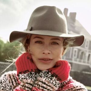 New Anthropologie Light Brown Wool Fedora Rancher Hat Minimalist Boho Western